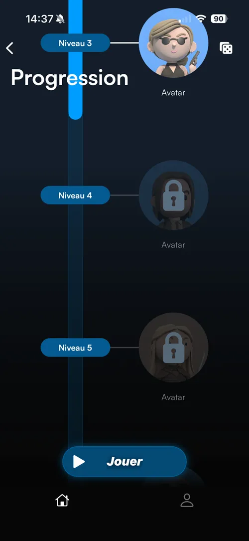CineQuizz - Progression et récompenses